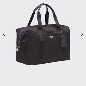 NWT Prada Re Nylon and Saffians Leather Duffle